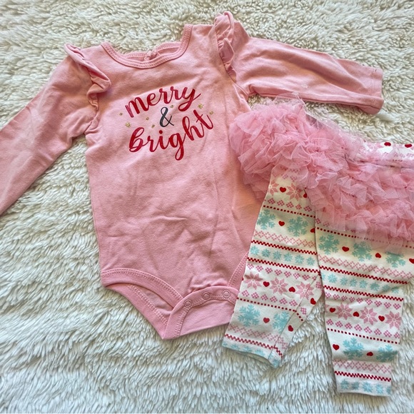 Koala Baby Girls Pink Tutu Christmas Two piece Set Size New without tags - Picture 1 of 2